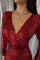 PARLAK KRUVAZE BODYSUİT - Bordo PARLAK KRUVAZE BODYSUİT - Bordo