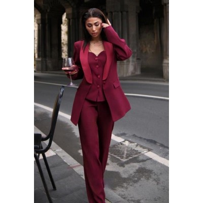 Saten Detaylı Büstiyer Pantolon Takım 10024 Saten Detaylı Büstiyer Pantolon Takım 10024