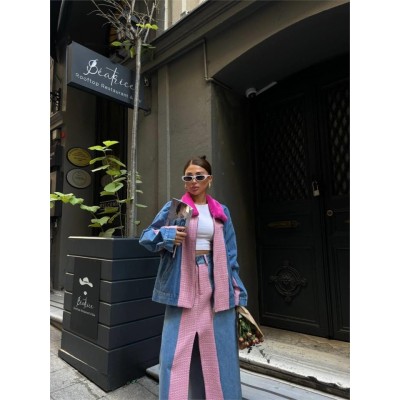 CHANEL GARNİLİ KOT MONT - Fuşya CHANEL GARNİLİ KOT MONT - Fuşya