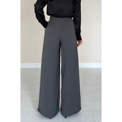 Füme Pileli Comfort Pantolon Füme Pileli Comfort Pantolon