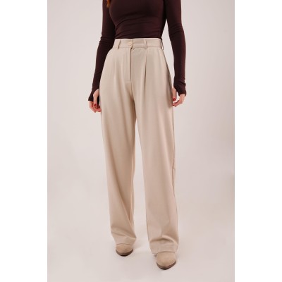 Premium Model Oturtmalı Krem Pantolon Premium Model Oturtmalı Krem Pantolon