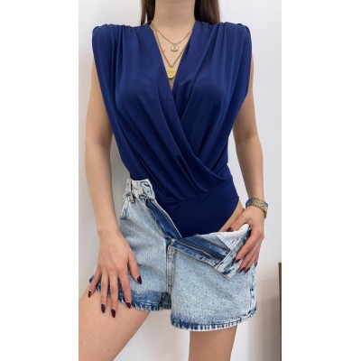 Kadın Sendy Kumaş Kruvaze Yaka Vatkalı Bluz Kadın Sendy Kumaş Kruvaze Yaka Vatkalı Bluz