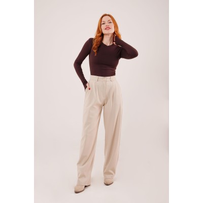 Premium Model Oturtmalı Krem Pantolon Premium Model Oturtmalı Krem Pantolon