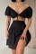 Siyah Brode Crop Ve Mini Etek Takım Siyah Brode Crop Ve Mini Etek Takım
