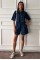 Taş Detaylı Gömlek Şort Denim Takım 10175 Taş Detaylı Gömlek Şort Denim Takım 10175