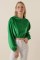 55392 Kadife Crop Bluz - Yeşil 55392 Kadife Crop Bluz - Yeşil