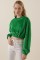 55392 Kadife Crop Bluz - Yeşil 55392 Kadife Crop Bluz - Yeşil