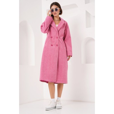 Fuşya Oversize Geniş Kesim Yünlü Uzun Kaşe Kaban 9113 Fuşya Oversize Geniş Kesim Yünlü Uzun Kaşe Kaban 9113