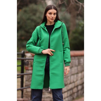 5138 Kapitone Uzun Mont - E.Yeşil 5138 Kapitone Uzun Mont - E.Yeşil