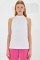 0489 Halter Yaka Örme Bluz - Beyaz 0489 Halter Yaka Örme Bluz - Beyaz