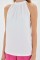 0489 Halter Yaka Örme Bluz - Beyaz 0489 Halter Yaka Örme Bluz - Beyaz