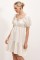 2351 Kloş Poplin Elbise - Ekru 2351 Kloş Poplin Elbise - Ekru