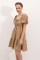 2351 Kloş Poplin Elbise - Camel 2351 Kloş Poplin Elbise - Camel