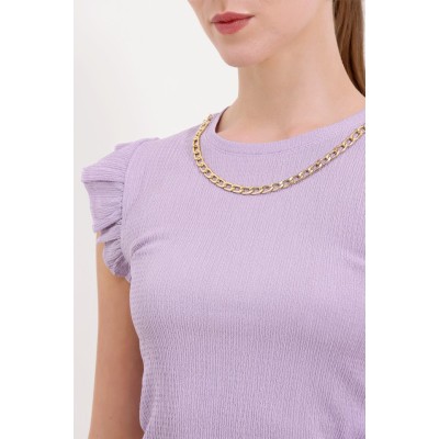 0430 Örme Bluz - Lila 0430 Örme Bluz - Lila