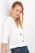 Beyaz Çift Düğmeli Oversize Crop Keten Ceket 0706 Beyaz Çift Düğmeli Oversize Crop Keten Ceket 0706