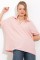 Pudra Oversize Polo Yaka Örme Bluz 0486 Pudra Oversize Polo Yaka Örme Bluz 0486
