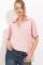 Pudra Oversize Polo Yaka Örme Bluz 0486 Pudra Oversize Polo Yaka Örme Bluz 0486