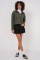 55449 Fermuarlı Yaka Örme Sweatshirt - Haki 55449 Fermuarlı Yaka Örme Sweatshirt - Haki