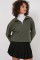 55449 Fermuarlı Yaka Örme Sweatshirt - Haki 55449 Fermuarlı Yaka Örme Sweatshirt - Haki