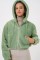5193 Kapüşonlu Peluş Crop Ceket - E.Yeşil 5193 Kapüşonlu Peluş Crop Ceket - E.Yeşil
