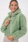 5193 Kapüşonlu Peluş Crop Ceket - E.Yeşil 5193 Kapüşonlu Peluş Crop Ceket - E.Yeşil