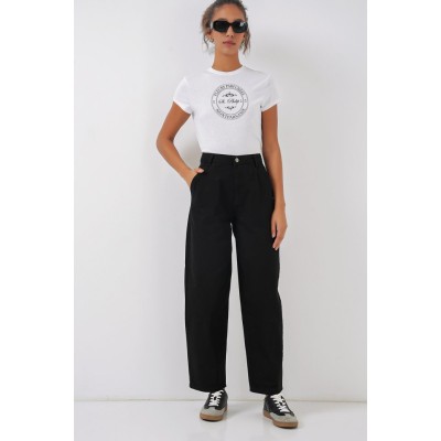 6703 Yüksek Bel Kot Pantolon - Siyah 6703 Yüksek Bel Kot Pantolon - Siyah