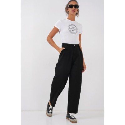6703 Yüksek Bel Kot Pantolon - Siyah 6703 Yüksek Bel Kot Pantolon - Siyah