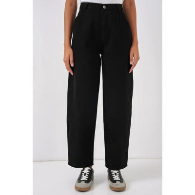 6703 Yüksek Bel Kot Pantolon - Siyah 6703 Yüksek Bel Kot Pantolon - Siyah