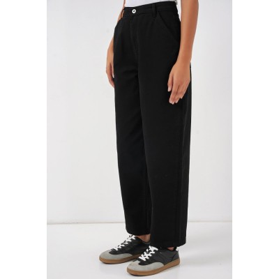 6703 Yüksek Bel Kot Pantolon - Siyah 6703 Yüksek Bel Kot Pantolon - Siyah