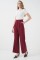 6647 Bol Paça Kumaş Pantolon - Bordo 6647 Bol Paça Kumaş Pantolon - Bordo