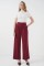 6647 Bol Paça Kumaş Pantolon - Bordo 6647 Bol Paça Kumaş Pantolon - Bordo