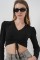 936 Sandy Crop Bluz - Siyah 936 Sandy Crop Bluz - Siyah