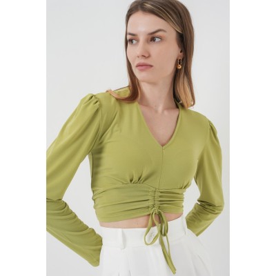 936 Sandy Crop Bluz - E.Yeşil 936 Sandy Crop Bluz - E.Yeşil