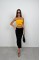 Bel Bağcıklı Crop Bluz Bel Bağcıklı Crop Bluz