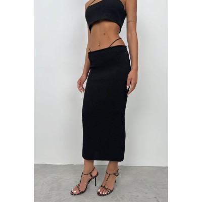 Askı Detay Straplez Dokulu Crop Askı Detay Straplez Dokulu Crop