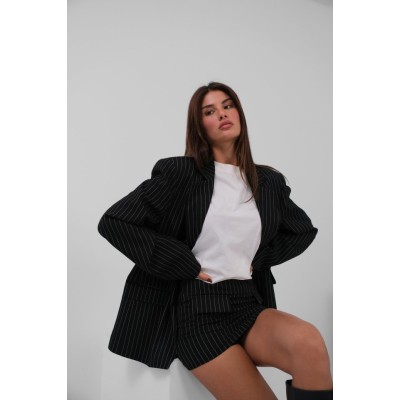 Cepli Çizgili Mini Etek Cepli Çizgili Mini Etek