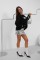 Baskılı Sıfır Yaka Oversize Sweatshirt Baskılı Sıfır Yaka Oversize Sweatshirt