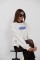 Baskılı Sıfır Yaka Oversize Sweatshirt Baskılı Sıfır Yaka Oversize Sweatshirt