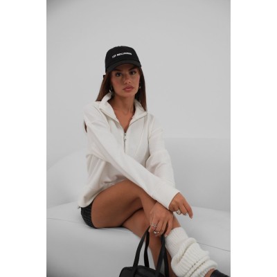 Fermuar Ve Dikiş Detaylı Sweatshirt Fermuar Ve Dikiş Detaylı Sweatshirt