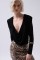 Vatkalı Degaje Yaka Bodysuit Vatkalı Degaje Yaka Bodysuit