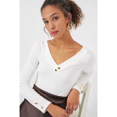 923 Uzun Kollu Body - Beyaz 923 Uzun Kollu Body - Beyaz
