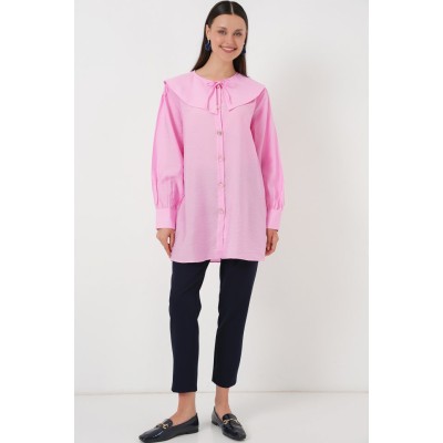 Bebe Yaka Uzun Tunik 5967 - Pembe Bebe Yaka Uzun Tunik 5967 - Pembe