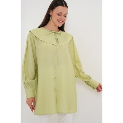 Bebe Yaka Uzun Tunik 5967 - E.Yeşil Bebe Yaka Uzun Tunik 5967 - E.Yeşil