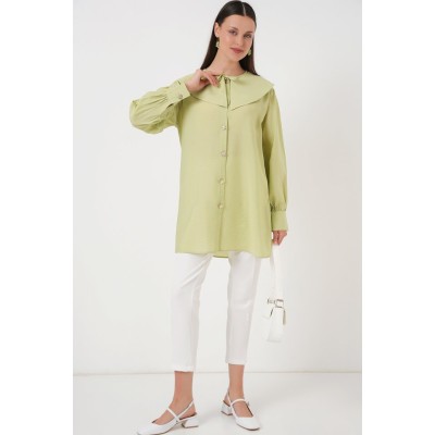 Bebe Yaka Uzun Tunik 5967 - E.Yeşil Bebe Yaka Uzun Tunik 5967 - E.Yeşil