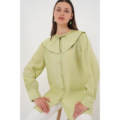 Bebe Yaka Uzun Tunik 5967 - E.Yeşil Bebe Yaka Uzun Tunik 5967 - E.Yeşil