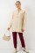 Bebe Yaka Uzun Tunik 5967 - Krem Bebe Yaka Uzun Tunik 5967 - Krem