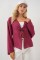 Önü Bağcıklı Bluz 952 - Bordo Önü Bağcıklı Bluz 952 - Bordo