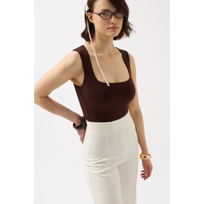 Kare Yaka Kalın Askılı Bodysuit Kare Yaka Kalın Askılı Bodysuit