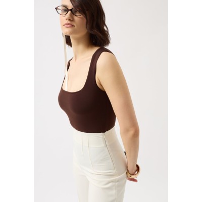 Kare Yaka Kalın Askılı Bodysuit Kare Yaka Kalın Askılı Bodysuit