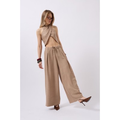 Düşük Bel Oversize Keten Pantolon Düşük Bel Oversize Keten Pantolon
